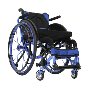 Sedia a Rotelle Manuale Ultra Leggera e Portatile per Disabili, Pieghevole in Acciaio, Capacità 120KG, Certificata <span class=keywords><strong>CE</strong></span> - Product Image 1