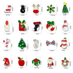 Paso Sico Noël Nail Art Designs Neige Arbre Alliage Nail Art Charmes 3D <span class=keywords><strong>Manucure</strong></span> Fournitures pour Festival Décoration DIY En Gros - Product Image 3