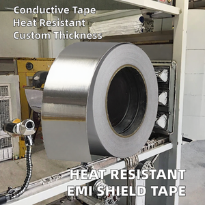 High Temperature <b>Heat</b> Resistant Engineer Grade Acrylic Pressure Sensitive EMI RFI <b>Shielding</b> Conductive Tapes Aluminium Foil - Product Image 2