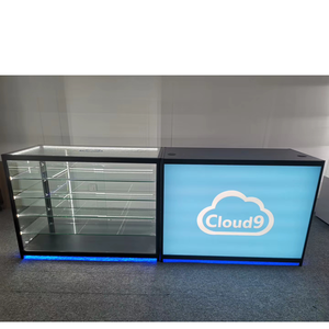 Holesale-vitrina de cristal con marco de aluminio con luces LED, escaparate de cristal de diseño para el hogar y sala de estar - Product Image 6