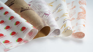 Wholesale Sandwich Burger Wrap Paper Custom logo Greaseproof Hamburger Food Grade <b>Packaging</b> Paper - Product Image 5