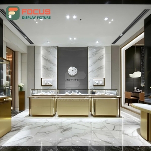 Luxury Shopping Center Jewelry Showcase Tempered Glass Panel Commercial Store Display Counter - Product Image 4