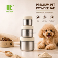 Poudre de complément alimentaire pour chien, conteneur en acier inoxydable de qualité alimentaire 304, hermétique, anti-fuite, empilable, compatible lave-vaisselle, personnalisable