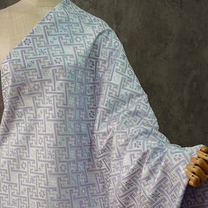 Nuevo estilo imitación Zhuang <span class=keywords><strong>brocado</strong></span> azul púrpura estampado Jacquard tela para <span class=keywords><strong>chaleco</strong></span> Tang traje joyero Color tejido tela - Product Image 6