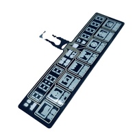 Panel Keypad Membran Sentuh Kapasitif Sirkuit Fleksibel Kustom, Struktur Tahan Air, Bersertifikasi ISO9001 ROHS untuk Rumah