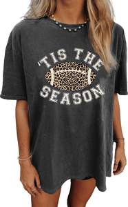 Camisetas de gran tamaño Camisetas básicas con estampado de letras de manga corta Tops holgados Camisetas gráficas Camisas de manga corta Verano Casual Suelto - Product Image 5