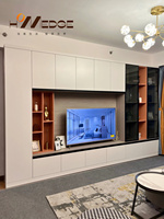 Meuble Mural TV Design Moderne et Contemporain avec Foyer Escamotable, Support TV pour Ferme ou Style Minimaliste, Table Console TV