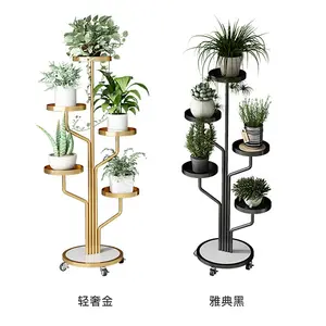 Good Quality Home Garden Decorative Floor-Type Green Ironwork Flower Plant Best Selling Flower Pot Stands