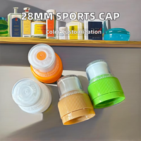 Tutup Botol Air Mineral Plastik Push Pull 28mm PCO1881/1880 dengan Penutup Debu, Tutup Sekrup PE 28mm, Diskon