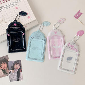 Ailes d'ange Porte-cartes en PVC Présentoir <span class=keywords><strong>photo</strong></span> de trois pouces Kpop Star Chasing Card Storage Small Pendant Keychain Pendant - Product Image 3