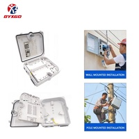 Weißer FDB Glasfaser-Verteilerkasten 1x8 PLC Splitter 8 12 SC Simplex Adaptergehäuse für FTTX Kabelmanagement