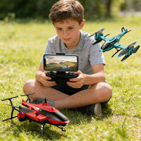 Avion télécommandé WGNRC V10 pour débutants, quadricoptère pliable télécommandé, avion de voltige RC, avion de chasse RC avec caméra