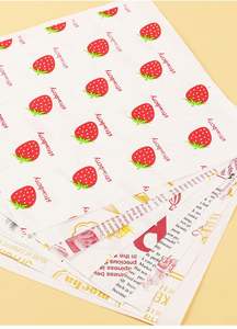 Custom Printed Logo 40g Food Grade Waxed Paper Impervious Bread and Sandwich Wrapping Paper <b>Christmas</b> Cake Mat Size Custom - Product Image 3