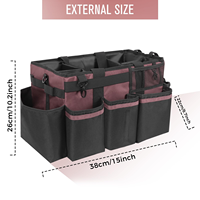 Panier de rangement extra-large pour produits et outils de nettoyage, sac de rangement pour outils de lavage de voiture avec poignées