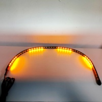 Kingshow-luces LED de circulación diurna para coches, camiones y SUV, color ámbar y blanco