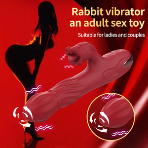 Rotación inversa del palo vibrador doble cabeza de 360 grados clítoris punto G lengua lamiendo orgasmo Dispositivo de masturbación - Product Image 2