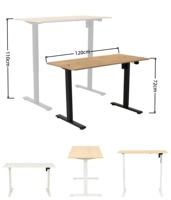 Bureau électrique réglable en hauteur avec design moderne en bois, idéal pour le bureau, table de travail commerciale ou table de jeu