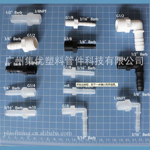 Conector de Tubería de Plástico PP Roscado Jiyou M8 con Conexión de 3/16 para Uso con Gas y Agua - Product Image 1