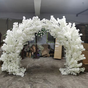 J19 all'aperto di seta artificiale finto albero <span class=keywords><strong>rosa</strong></span> decorazione di nozze archi fiori di ciliegio fiori di Sakura fiori di ciliegio floreali per l'arredamento del giardino - Product Image 2