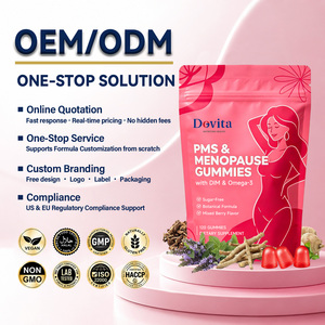 Gummies à croquer personnalisées avec logo OEM pour la ménopause, force maximale, soulagement des symptômes de la ménopause, équilibre hormonal, 60 gummies - Product Image 1