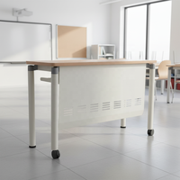 Table d'étude scolaire commerciale Hengfeng, nouvelle conception, économique, contemporaine, écologique, durable, en acier et bois