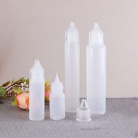Vente en gros de bouteilles de colle pour cils Bouteilles de poudre sèche en plastique Bouteilles à presser souples blanches en PE avec bouchon torsadé à buse