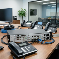 Serveur VoIP SIP IP PBX d'entreprise UScale X1960 pour 1000 utilisateurs, passerelle hybride analogique-numérique avec conférence 30 voies, sortie de ligne analogique, version usine
