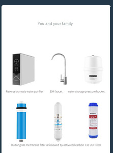 ระบบกรองน้ำไฟฟ้า 4 ขั้นตอน PP+UDF+RO+T33 พร้อมไส้กรองน้ำดื่มแบบ Ultrafiltration สำหรับใช้ในบ้าน <span class=keywords><strong>รถ</strong></span>ยนต์ และกลางแจ้ง - Product Image 6