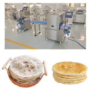 Máquina de prensado de masa de pizza máquina de prensado de corteza de pan naan automática