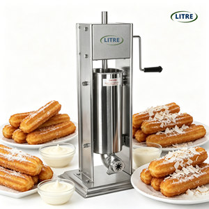 Máquina Manual para Hacer Churros de Acero Inoxidable, 3L, 5L, 7L, 10L, 15L, Extrusora Comercial Española de Frutas Latinas, Unidades Profesionales - Product Image 1