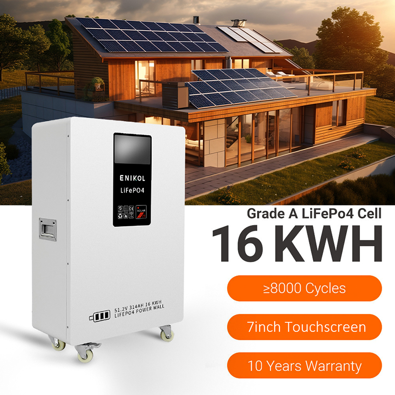 51.2V 16kWh LiFePO4 Battery 300Ah 314Ah Vertical Home Energy Storage System With Touchscreen Smart BMS · image 1
