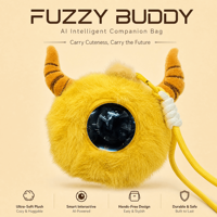 Nouveau Jouet en Peluche Interactif Intelligent IA 2026 : Monstre Orange à Une Oreille et des Cornes pour Décoration de Sac, Porte-clés ou Cadeau (Vente en Gros)