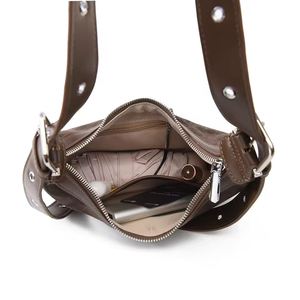 Bolso de hombro de cuero genuino de lujo, elegante, de alta calidad y gran capacidad para mujer. - Product Image 6