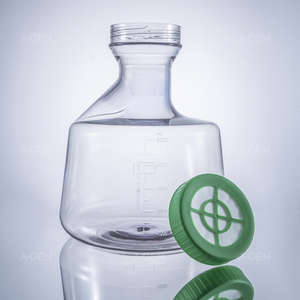 5L Triangle Shaker flacon bouchon respirant PC stérile en plastique flacon de Culture cellulaire stérile flacon pour Culture cellulaire à bon prix - Product Image 1