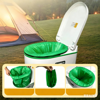 Rollo de Película Biodegradable Extra Gruesa, Rollo de Película Compostable, Bolsas para Desechos de Inodoro, Rollo de Película Protectora para Sistema de Inodoro Portátil