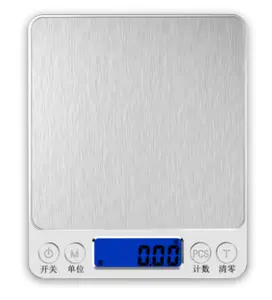 Popular KFS-I2000 Electronic Mini Jewelry Scale 3000g/0.1g 500g/0.01g Smart Digital Pocket Weighing Scale High Accuracy