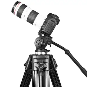 优质Dslr相机三脚架便携式专业三脚架带马蹄橡胶脚摄像机碳纤维