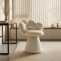 Fauteuil pivotant DM Modern Petal, fauteuil d'appoint en tissu bouclé, style nuage - Vente en gros, fabrication sur mesure
