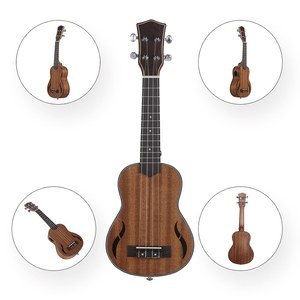 Đàn <span class=keywords><strong>Ukulele</strong></span> Acoustic Soprano 21 Inch, <span class=keywords><strong>Ukulele</strong></span> Ukelele Uke Gỗ Gụ, Dây Nylon Loại Đóng Chốt Điều Chỉnh Với Túi Xách, Làm Sạch Clo - Product Image 6