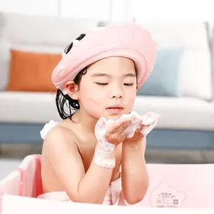 Chống-Chảy Chảy Chảy Phim Hoạt Hình Trẻ Em Bé Mũ Tắm Không Thấm Nước Dầu Gội Hat Trẻ Em Tắm Tắm Bảo Vệ Mũ Tắm Cho Bé