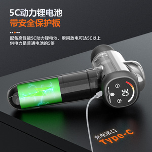 Autre pistolet de massage par vibration, 3200 tr/min, moteur sans balais, 6 têtes, rechargeable par USB, masseur de relaxation musculaire - Product Image 5