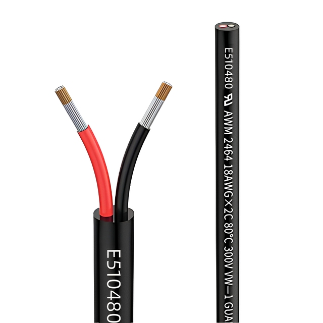AWM UL2464 American Standard Dual-Core Copper Conductor Power Cable Wire Roll