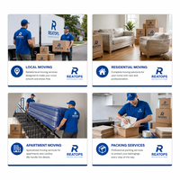 Cartes de visite personnalisées pour services de déménagement, publicité porte-à-porte pour le quartier, prospectus imprimés pour la génération de prospects locale