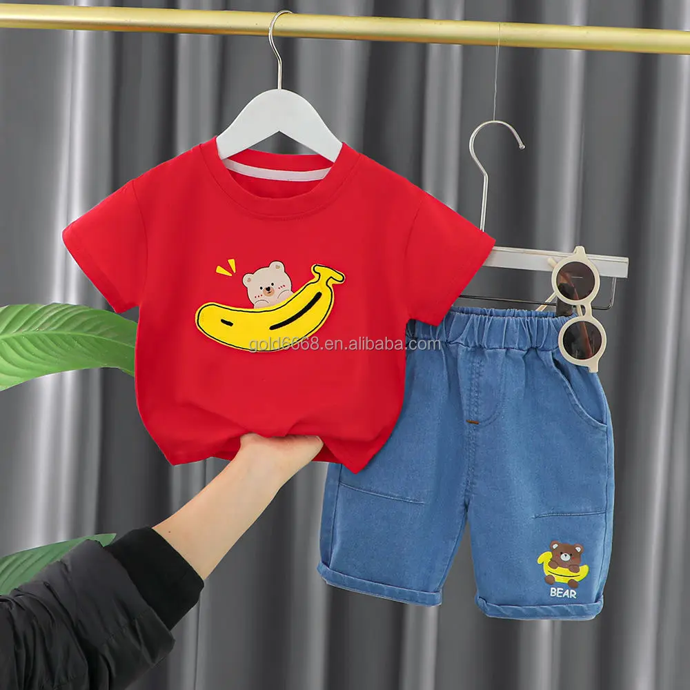 Special priced children's clothing sets cheap boy's clothing sets t-shirts children's clothing factories