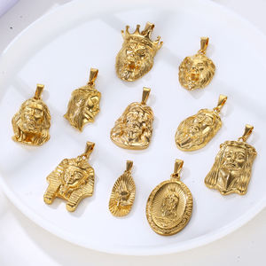 <span class=keywords><strong>Pendentif</strong></span> <span class=keywords><strong>signe</strong></span> de dollar glacé pour homme, hip hop, pièce de jésus en diamant, vierge marie, breloque en acier inoxydable, or 18k, <span class=keywords><strong>pendentif</strong></span> de prière - Product Image 3