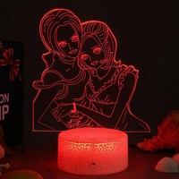 Lampe 3d Anime à capteur tactile, veilleuse