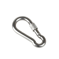 Mousqueton de sécurité robuste en acier inoxydable 304/316 avec verrouillage à vis pour la manutention marine, la quincaillerie de pont de bateau et les levages