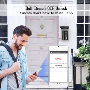 WeHere-<span class=keywords><strong>Coffre</strong></span>-<span class=keywords><strong>fort</strong></span> à clé, boîtier de verrouillage mural, Bluetooth/mot de passe/OTP/déverrouillage de clé, boîte de rangement étanche pour clés - Product Image 4