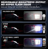 LANSEKO Automotive T3 Tamaño halógeno LED Bombillas pequeñas 3157 1200LM 27W Canbus Sin Hyperflash para luces de freno LED de coche