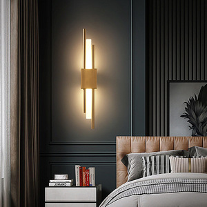 Lampu Dinding Akrilik LED Dekorasi Rumah Modern Nordic Gold dengan Logam untuk Hotel, Kamar Tidur, Ruang Tamu, Kantor Nordic Gold - Product Image 2